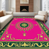 Verdant Cascade Medallion Interlocking Vintage Scrollwork Motifs (Pink) - ODIKA