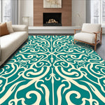 Intricate Nautical Waves with Interlocking Swirls and Flourishes (Teal) - ODIKA