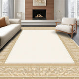 Basketweave Inspired with Interlocking Square Border(Beige)