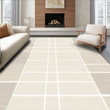 Elegant Pebble Beige Area Modern Geometric Design(Beige)