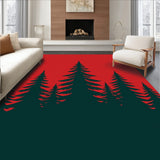 Evergreen Pine Tree Area with Woodland Forest Theme(Red)