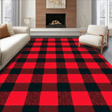 Seasonal Grid with Vintage Flannel Inspired Design(Red)