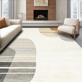 Abstract Horizon Beige Area Modern Earth Tone(Beige)