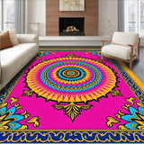 Abstract Sunburst Medallion Artistry Tapestry(Pink)