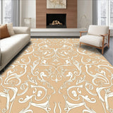 Elegant Arabesque Scroll Artisan Treasure(Beige)