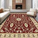 Elegant Ornamental Lattice with Repetitive Curved Vine and Floral(Red)