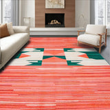 Vibrant Geometric Area Modern Abstract Shapes and Bold(Orange)