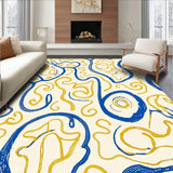Contemporary Interlocking Mosaic Featuring Abstract Artistry(Blue)