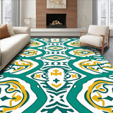 Southwestern Lattice with Abstract Animal Inspired Accents (Teal)