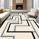 Abstract Maze Motif Featuring Crisp Overlays(Black)