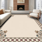 Classic Palmette Motif with Intertwined Lattice and Floral Sprays(Beige)