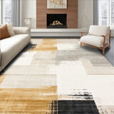 Artistic Brushstroke Area Beige Grey Textural Abstract(Beige)