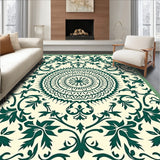 Elegant Botanical Motif Interlocking Medallion (Beige)