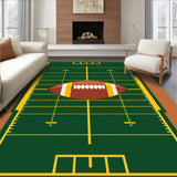 Football Field with Central Game Ball(Green)