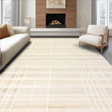 Beige & Ivory Round Elegant Geometric Area(Beige)