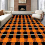 Harvest Lattice Farmhouse Plaid Checkered Autumn(Orange)