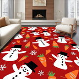 Jolly Snowman Winter Character Holiday Themed Floor(Red)