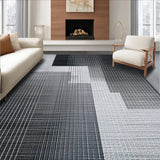 Ultra Soft Area Rug, Non Slip, Stain Resistant, Washable Area Rugs for Living Room, Bedroom, Contemporary Black Living Room Hand-Woven Wool Rug(Black)