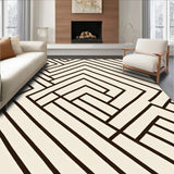 Minimalist Herringbone Lattice Artwork(Beige)