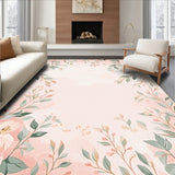 Blush Bloom Area Pink Floral Indoor(Pink)