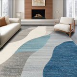 Ultra Soft Area Rug, Non Slip, Stain Resistant, Washable Area Rugs for Living Room, Bedroom, Texas Bluebonnets Floral(Gray)