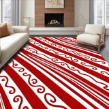 Cane Stripe with Festive Peppermint Swirl Design(Red)