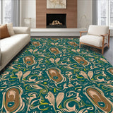 Paisley Teardrop with Swirling Motif Bohemian (Brown)