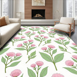 Farmhouse Botanical Print with Cottage Garden Florals (Pink)