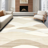 Elegant Waveform Scallop Featuring Gradient Beige Layers(Beige)