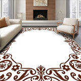Damask Flourish Motif Hallway(Brown)