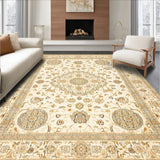 Heritage Inspired Beige With Antique Medallion For Bath(Beige)