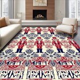 Nutcracker Wonderland with Interlocking Snowflake and Festive Soldier Designs(Red)