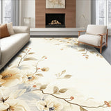 Artistic Floral Beige and Ivory Tones Modern Design(Beige)