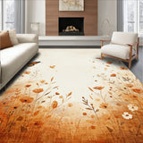 Boho Butterfly Meadow Abstract Insect Art Floor Covering for Home(Beige)