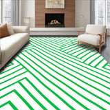 Festive Shadow Stripe With Abstract Zigzag Linework(Green)