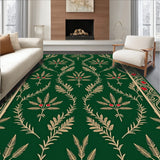 Elegant Evergreen Heirloom Floral Tapestry(Green)