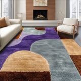 Ultra Soft Area Rug, Non Slip, Stain Resistant, Washable Area Rugs for Living Room, Bedroom, Neutral Abstract Low Pile(Brown)