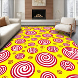 Cane Stripe Swirl Peppermint Twist Holiday Motif(Yellow)