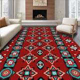 Urban Eclectic Interlocking Motifs with Boho Inspired Accents(Red)