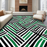Chevron Stripe with Zigzag Wave(Black)