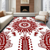 Nordic Starburst And Reindeer Scandi Inspired Holiday Design(Red)