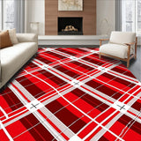 Festive Plaid Welcome with Classic Holiday(Red)