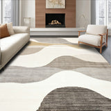 Abstract Beige & Taupe Area for Small Spaces(Beige)