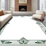 Refined Art Inspired Motifs with Botanical Embellishments (Green)