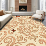 Enchanting Blossom Swirl Paisley Monarch Drift Contemporary Art(Beige)
