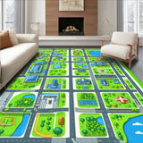 Brightly Colored Fun Traffic Play Surface(Green)