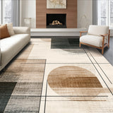 Abstract Ink Wash with Dark Brown and Beige Tones(Beige)