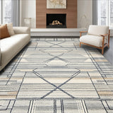Artistic Geometric Area Boho Grey Beige(Gray)