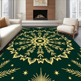 Festive Evergreen Medallion Holiday Floor(Green)
