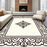 Elegant Interlocking Medallion Trellis Lattice Scroll Motif(Brown)